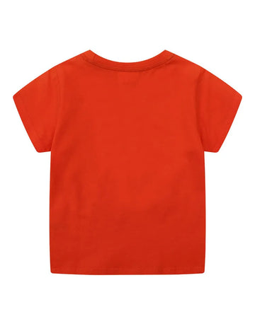 Cartoon Tiger Printed Cotton T-shirt